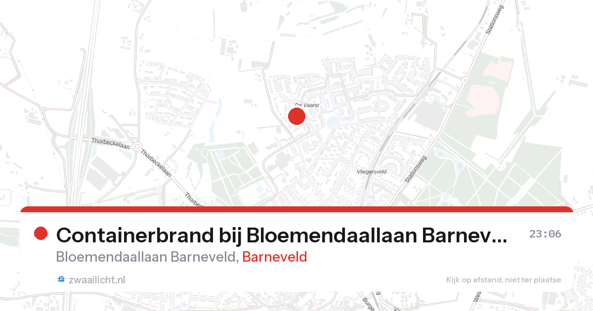 Containerbrand bij Bloemendaallaan Barneveld in Barneveld — 3 apr 2026