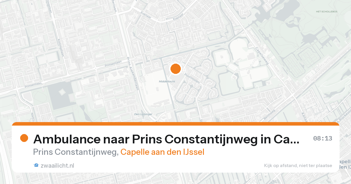 Ambulance naar Prins Constantijnweg in Capelle aan den IJssel — 14 aug 2026