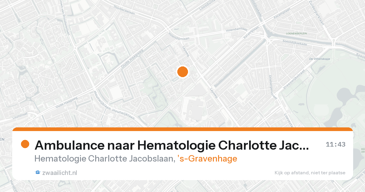Ambulance naar Hematologie Charlotte Jacobslaan in 's-Gravenhage — 7 feb 2026