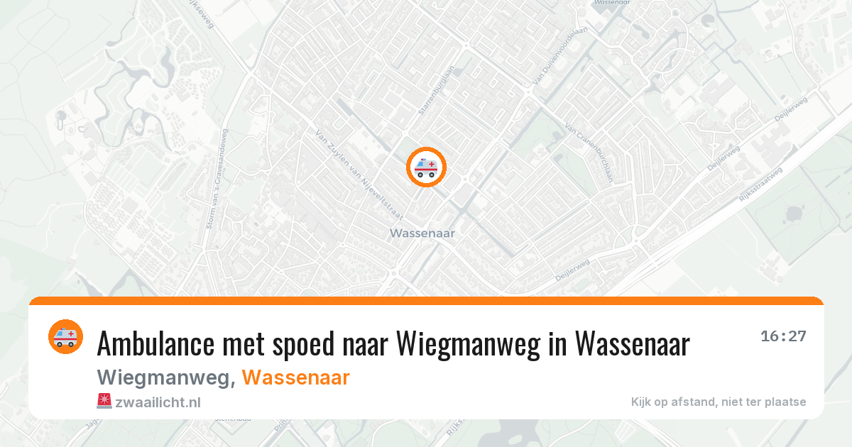 Ambulance met spoed naar Wiegmanweg in Wassenaar — 26 jun 2026