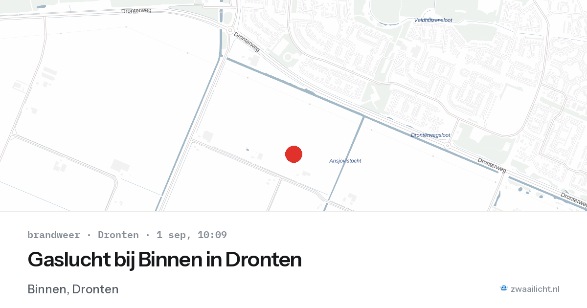 Gaslucht bij Binnen in Dronten — 1 sep 2026