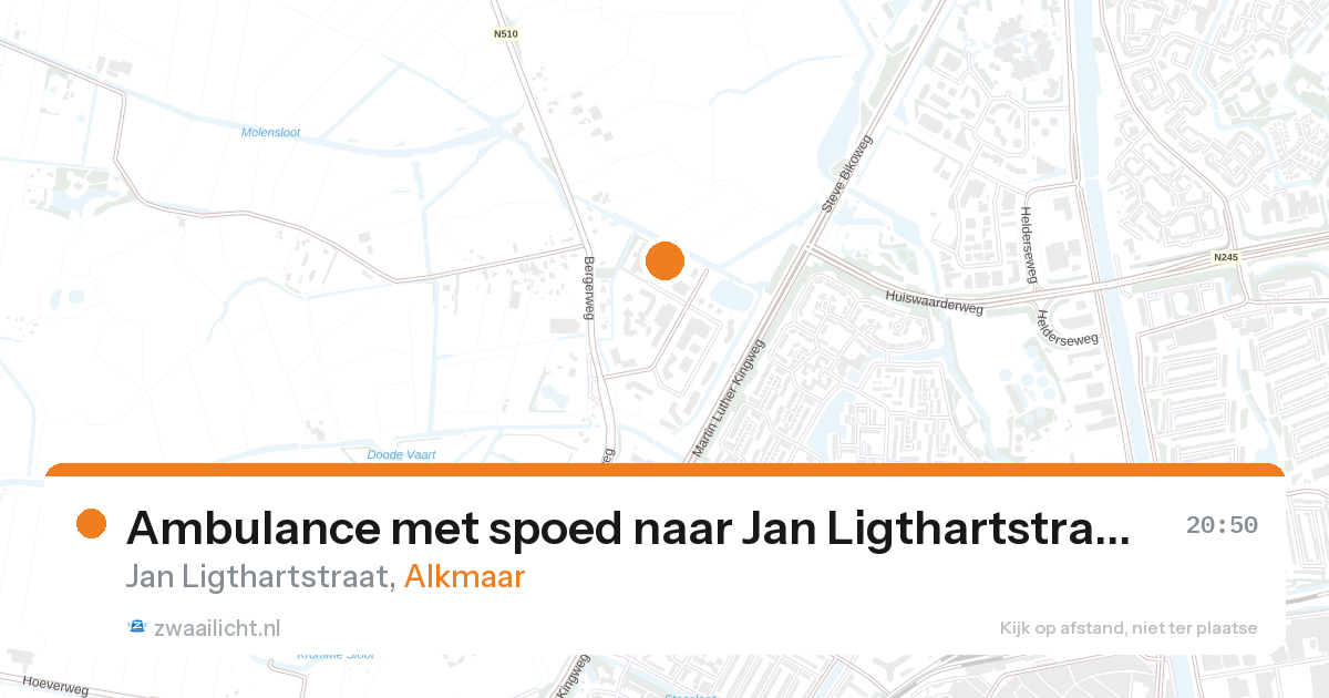 Ambulance met spoed naar Jan Ligthartstraat in Alkmaar — 27 aug 2026