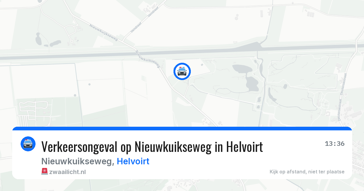 Verkeersongeval op Nieuwkuikseweg in Helvoirt — 5 jul 2026
