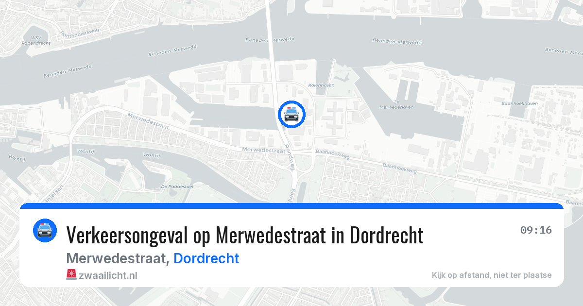 Verkeersongeval op Merwedestraat in Dordrecht — 26 jun 2026