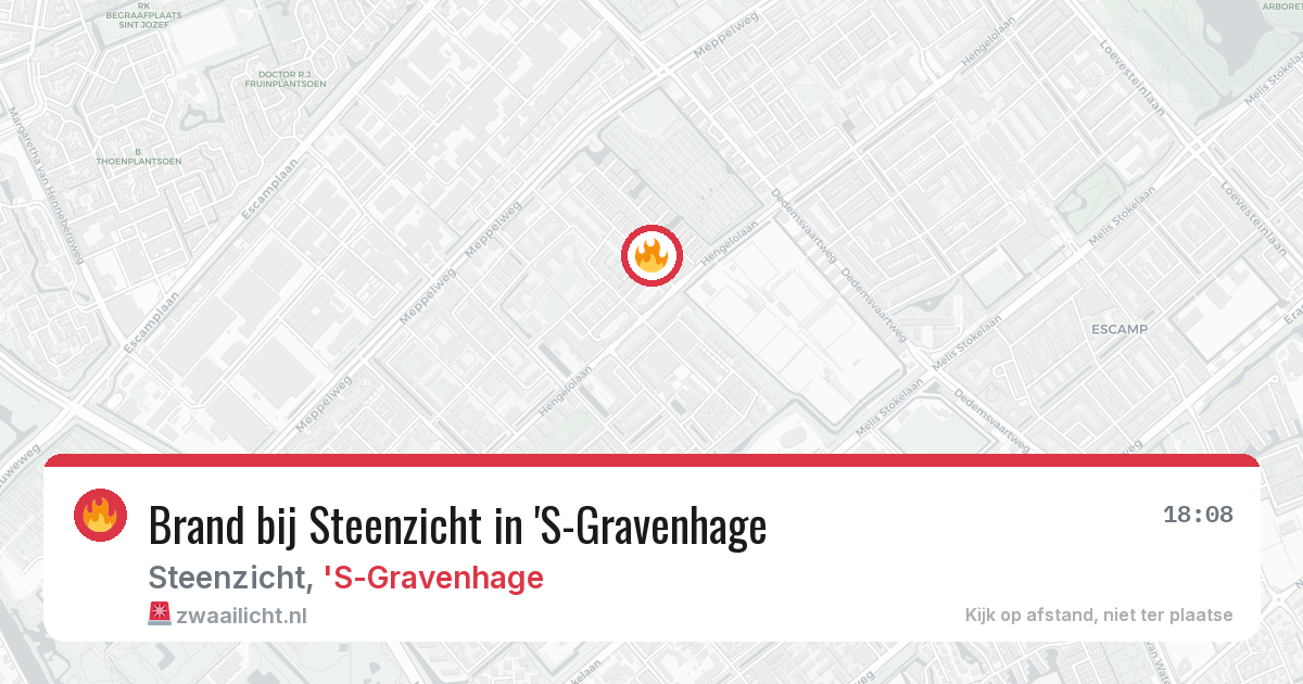 Brand bij Steenzicht in 'S-Gravenhage — 20 jun 2026