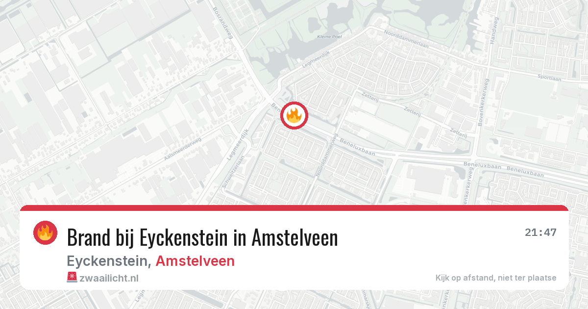 Brand bij Eyckenstein in Amstelveen — 2 jun 2026