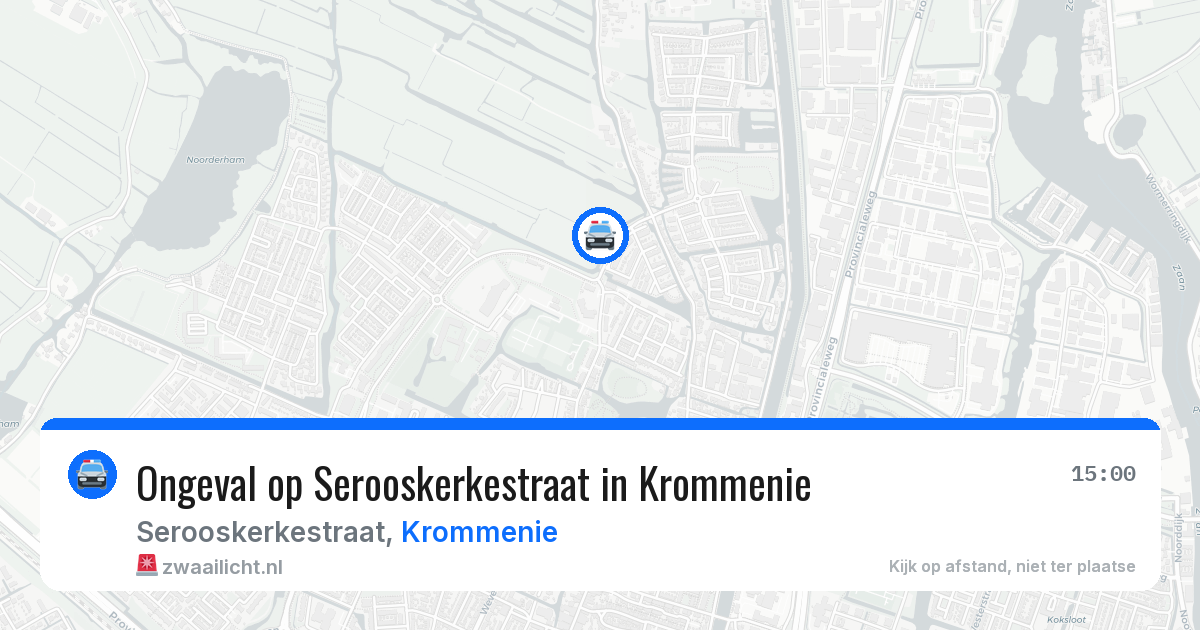 Ongeval op Serooskerkestraat in Krommenie — 29 jun 2026