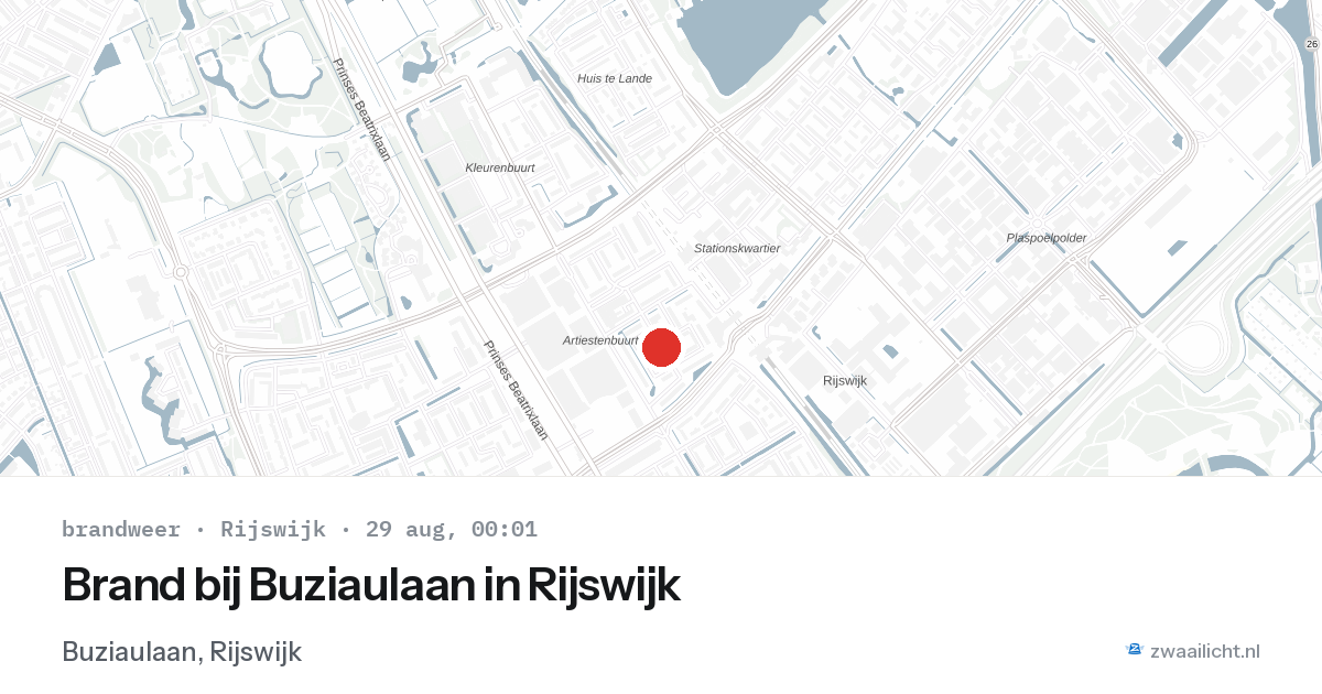 Brand bij Buziaulaan in Rijswijk — 28 aug 2026