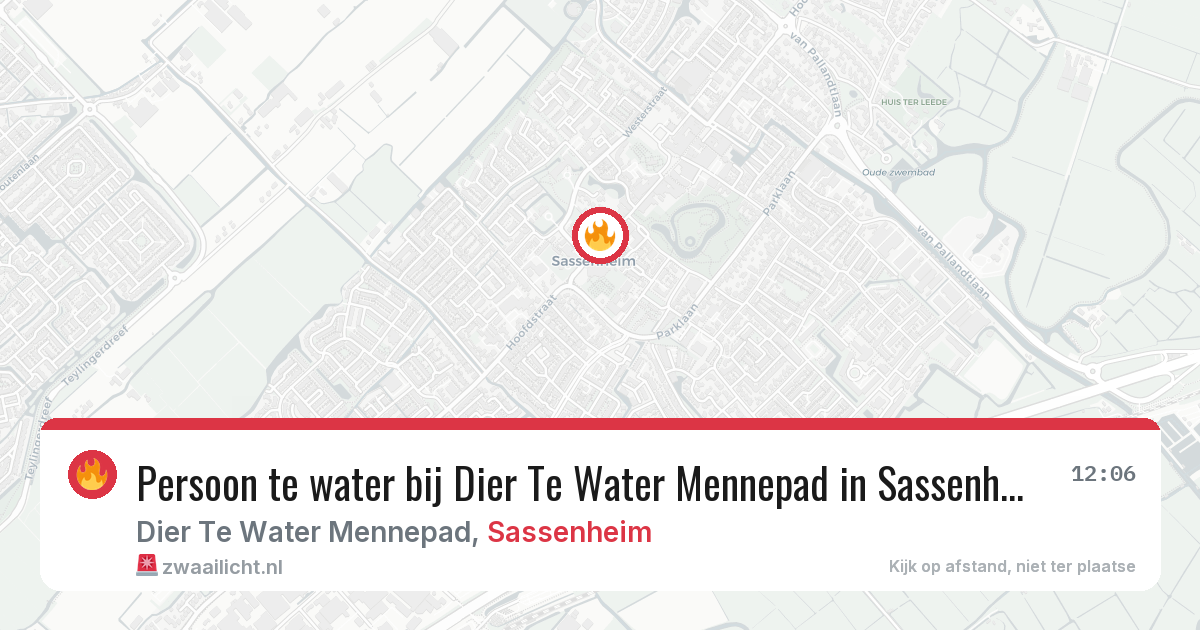 Persoon te water bij Dier Te Water Mennepad in Sassenheim — 10 jul 2026