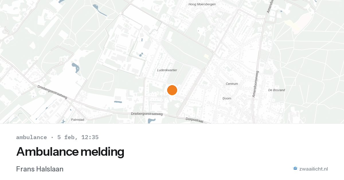 Ambulance melding — 5 feb 2026