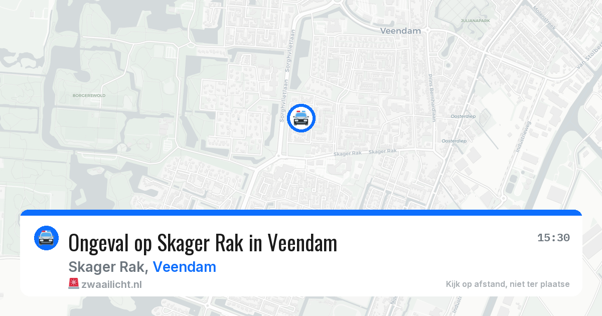 Ongeval op Skager Rak in Veendam — 19 mei 2026