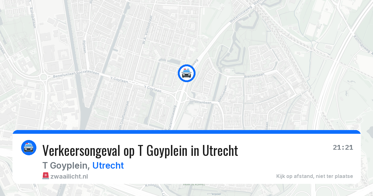 Verkeersongeval op T Goyplein in Utrecht — 2 jun 2026