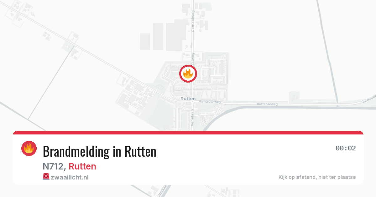 Brandmelding in Rutten — 19 jun 2026