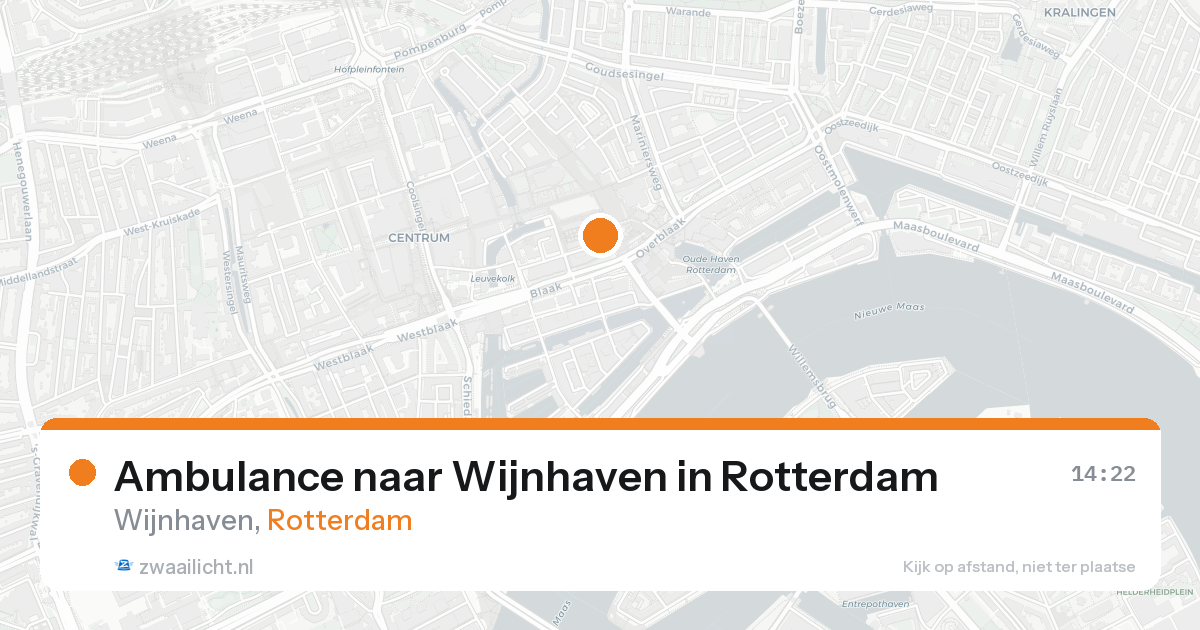 Ambulance naar Wijnhaven in Rotterdam — 21 aug 2026