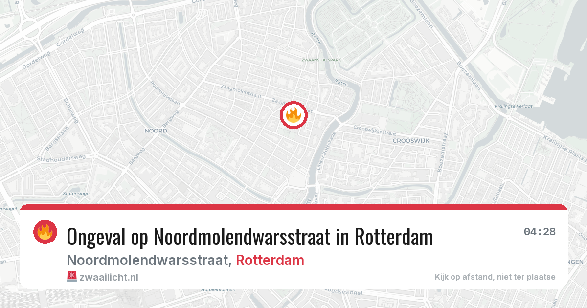 Ongeval op Noordmolendwarsstraat in Rotterdam — 22 jun 2026