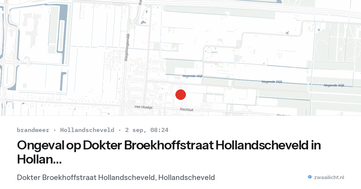 Ongeval op Dokter Broekhoffstraat Hollandscheveld in Hollandscheveld — 2 sep 2026