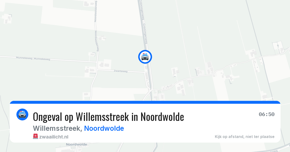 Ongeval op Willemsstreek in Noordwolde — 27 mrt 2026