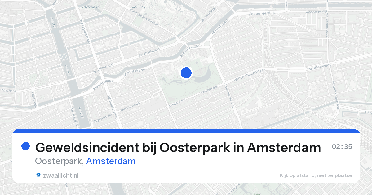 Geweldsincident bij Oosterpark in Amsterdam — 18 aug 2026