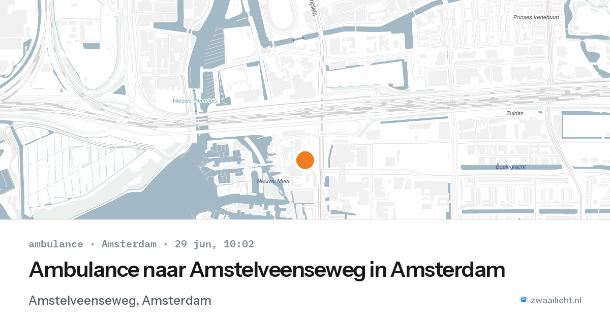 Ambulance naar Amstelveenseweg in Amsterdam — 29 jun 2026