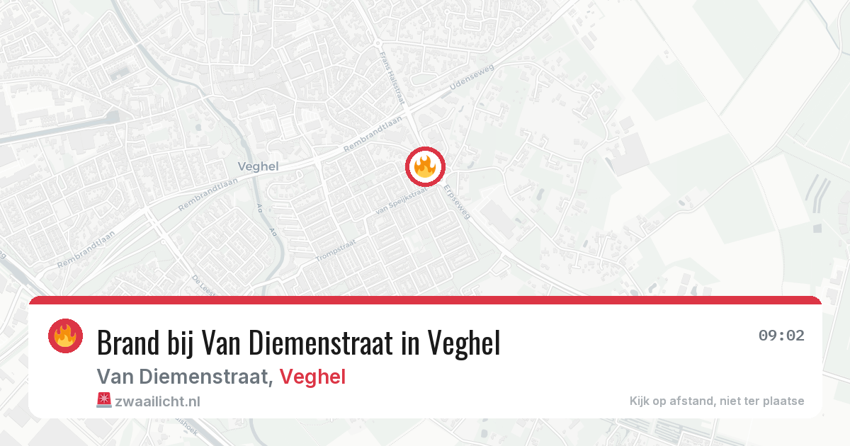 Brand bij Van Diemenstraat in Veghel — 28 mei 2026