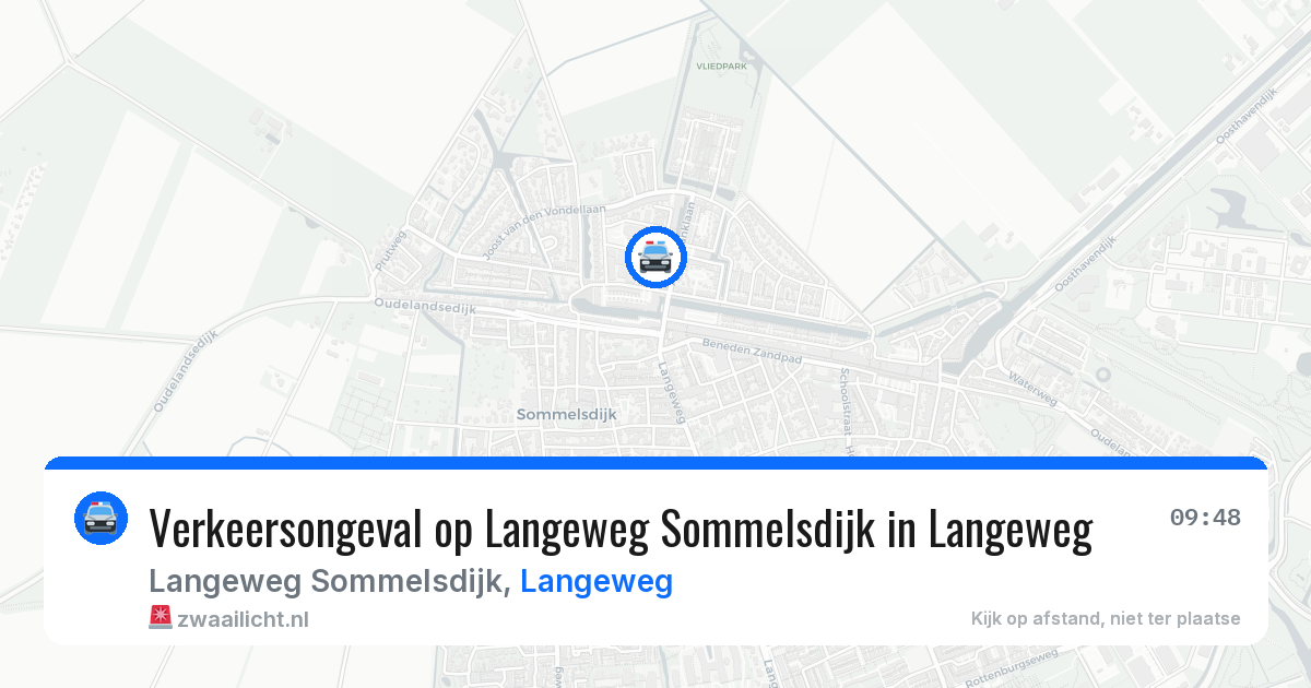 Verkeersongeval op Langeweg Sommelsdijk in Langeweg — 9 feb 2026