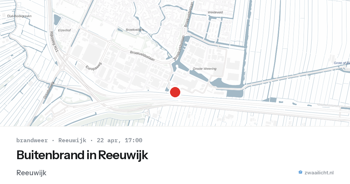 Buitenbrand in Reeuwijk — 22 apr 2026