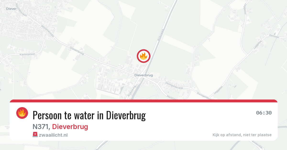 Persoon te water in Dieverbrug — 30 jul 2026