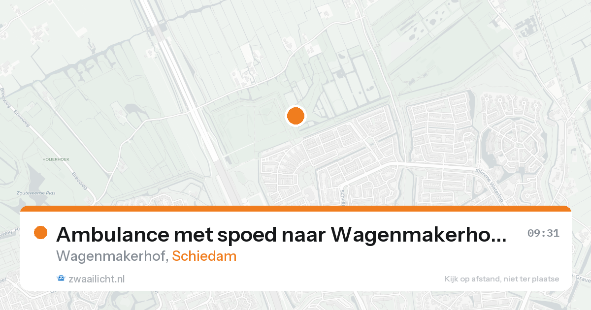 Ambulance met spoed naar Wagenmakerhof in Schiedam — 17 aug 2026