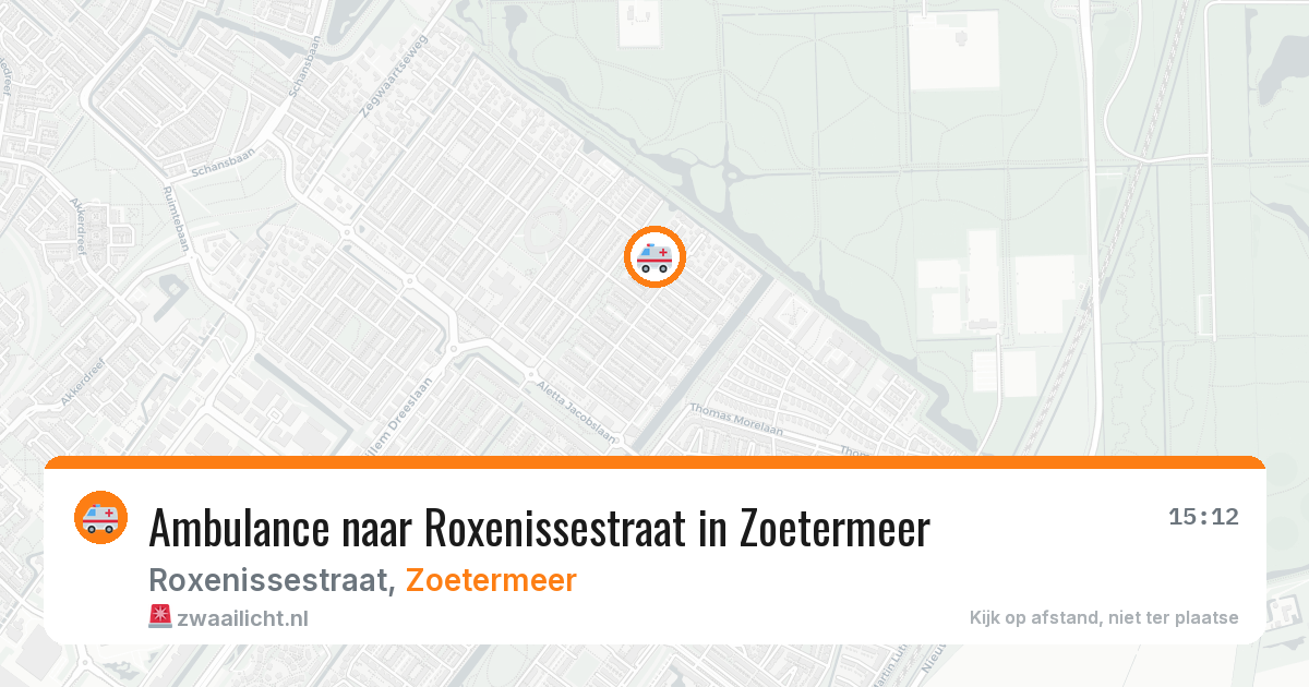 Ambulance naar Roxenissestraat in Zoetermeer — 2 mrt 2026