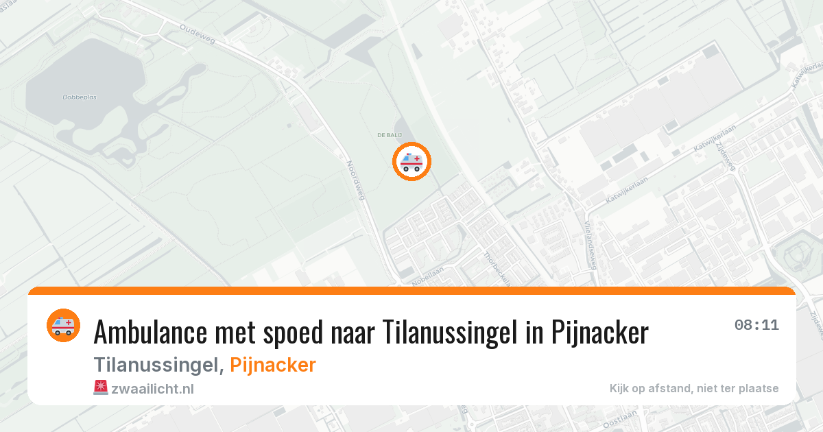 Ambulance met spoed naar Tilanussingel in Pijnacker — 4 aug 2026