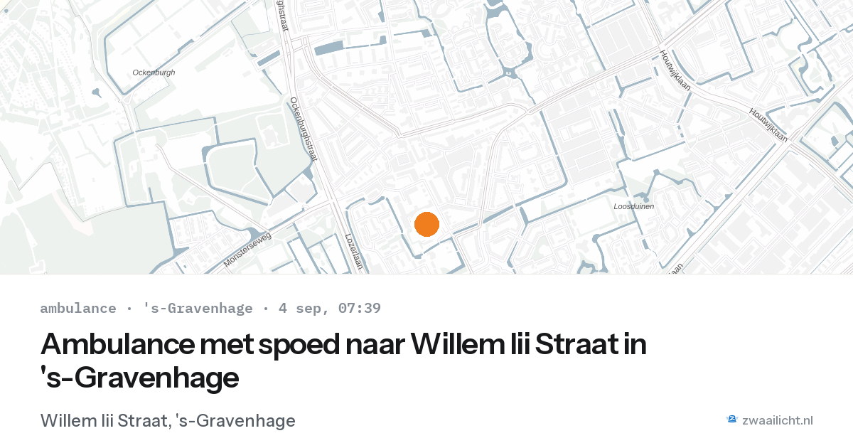 Ambulance met spoed naar Willem Iii Straat in 's-Gravenhage — 4 sep 2026