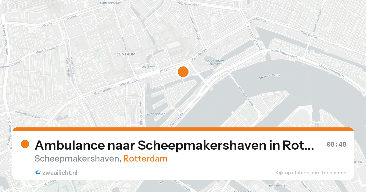 Ambulance naar Scheepmakershaven in Rotterdam — 17 aug 2026
