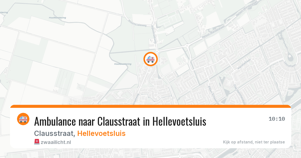 Ambulance naar Clausstraat in Hellevoetsluis — 5 apr 2026