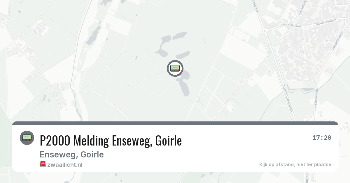 P2000 Melding Enseweg, Goirle — 20 mrt 2026