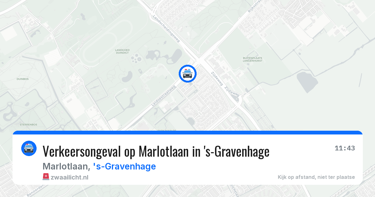 Verkeersongeval op Marlotlaan in 's-Gravenhage — 18 jul 2026