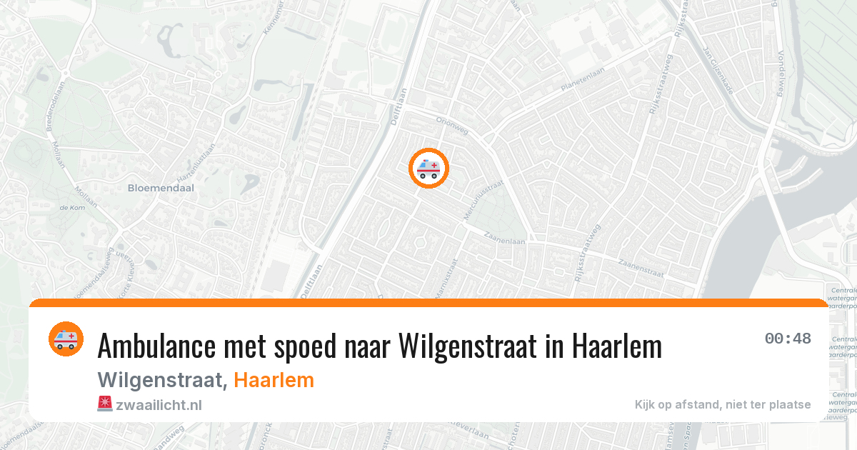 Ambulance met spoed naar Wilgenstraat in Haarlem — 3 jul 2026