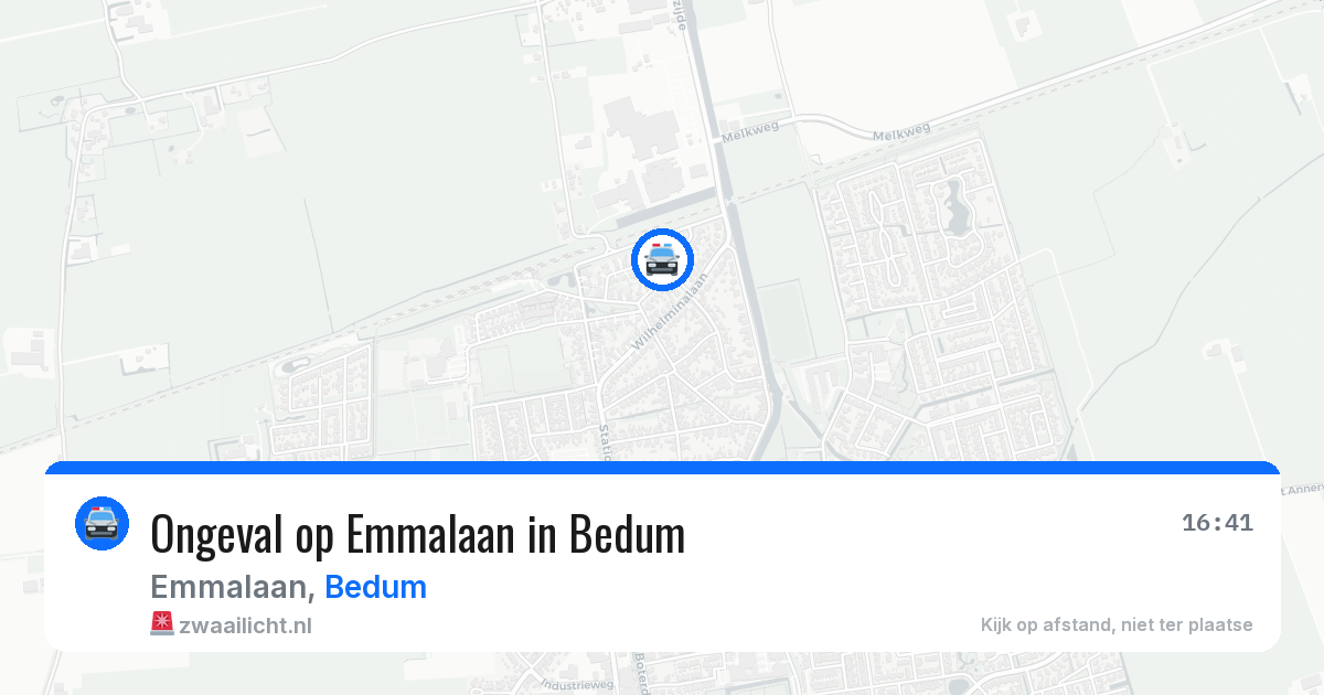 Ongeval op Emmalaan in Bedum — 13 jun 2026
