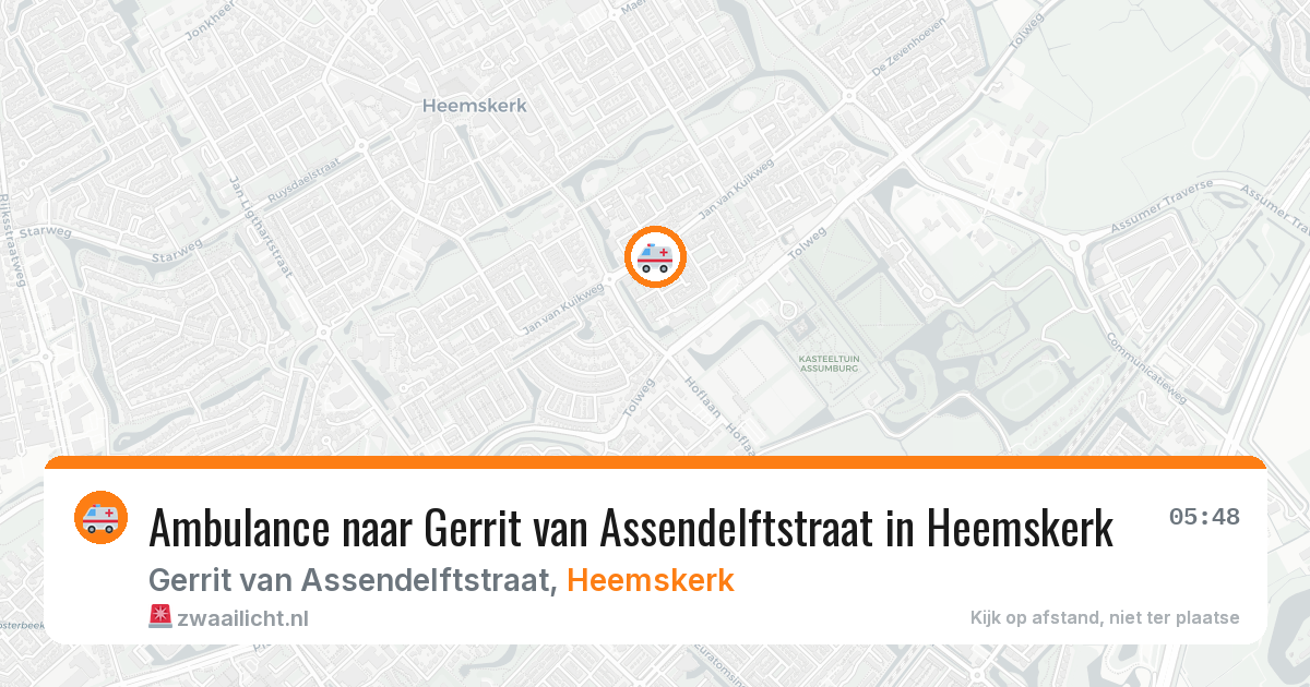 Ambulance naar Gerrit van Assendelftstraat in Heemskerk — 2 jul 2026