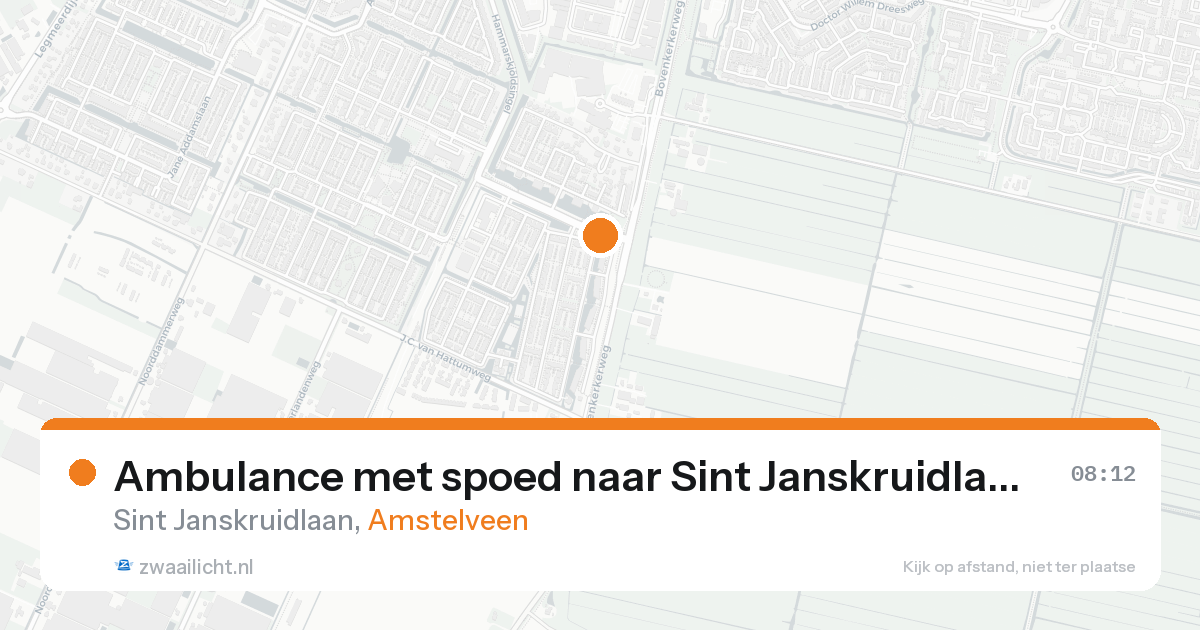 Ambulance met spoed naar Sint Janskruidlaan in Amstelveen — 19 aug 2026