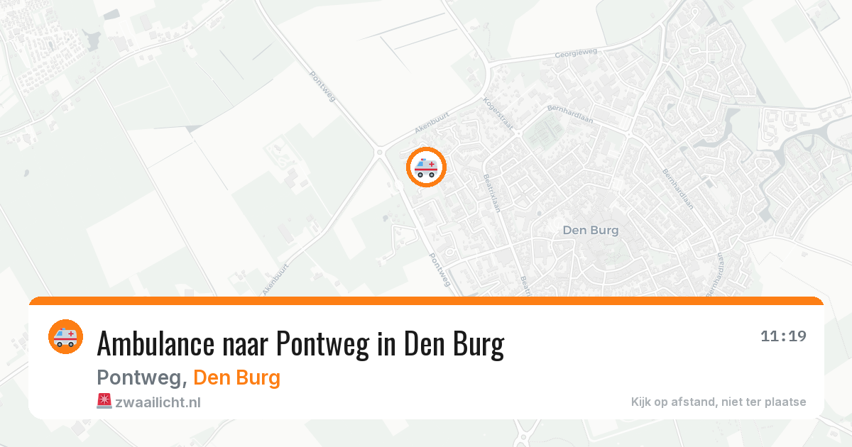 Ambulance naar Pontweg in Den Burg — 1 aug 2026