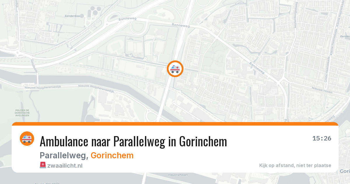 Ambulance naar Parallelweg in Gorinchem — 23 jun 2026