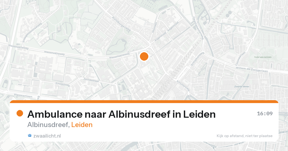 Ambulance naar Albinusdreef in Leiden — 17 aug 2026