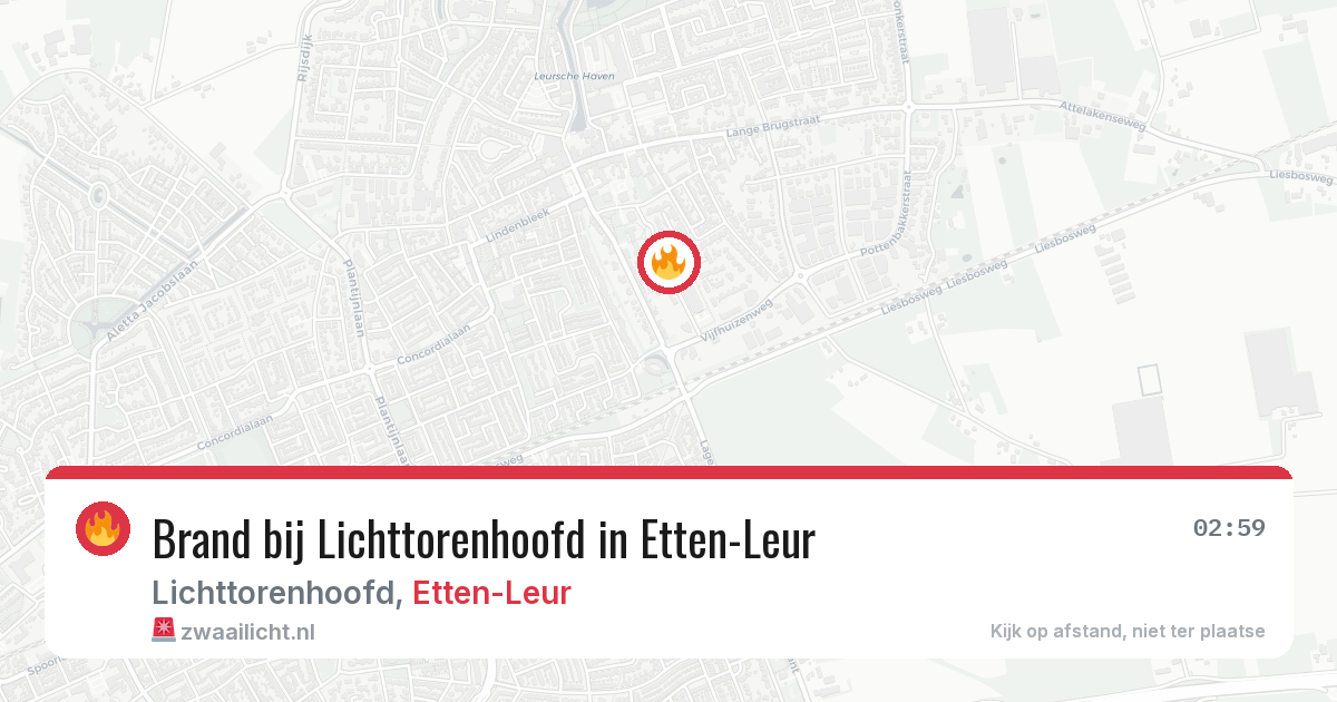 Brand bij Lichttorenhoofd in Etten-Leur — 29 jun 2026