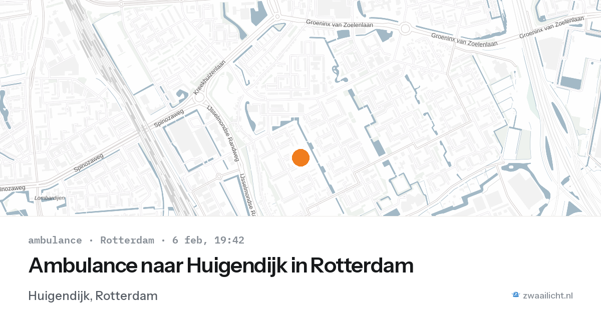 Ambulance naar Huigendijk in Rotterdam — 6 feb 2026