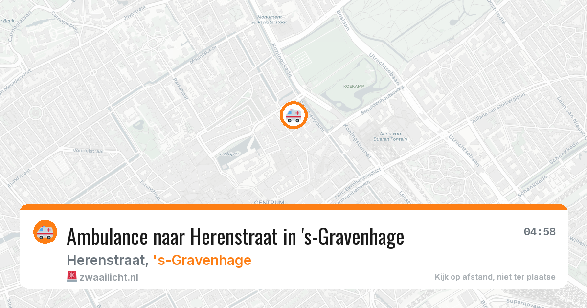 Ambulance naar Herenstraat in 's-Gravenhage — 14 jun 2026