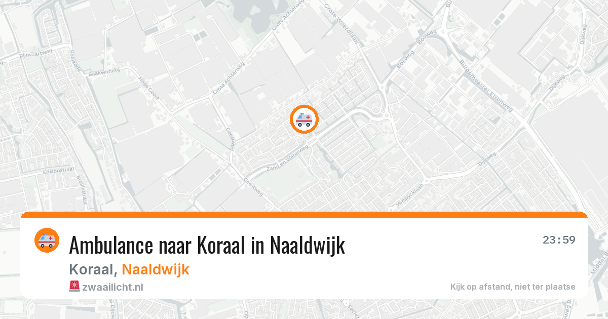 Ambulance naar Koraal in Naaldwijk — 24 mei 2026