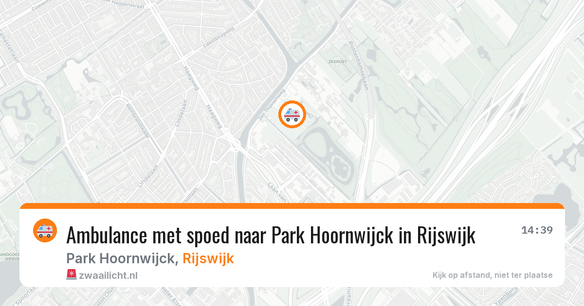 Ambulance met spoed naar Park Hoornwijck in Rijswijk — 26 mrt 2026