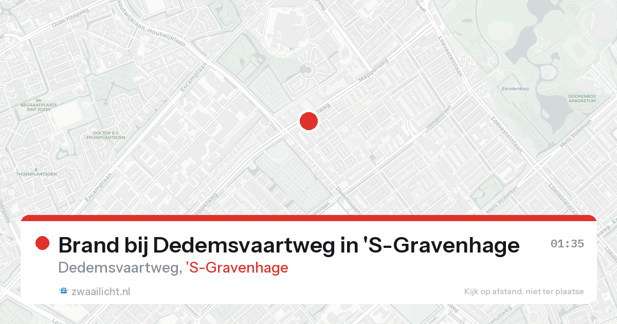 Brand bij Dedemsvaartweg in 'S-Gravenhage — 13 jun 2026