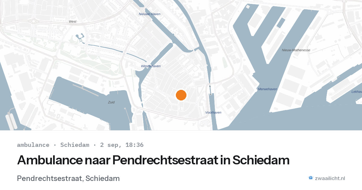 Ambulance naar Pendrechtsestraat in Schiedam — 2 sep 2026