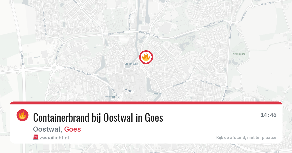 Containerbrand bij Oostwal in Goes — 29 jan 2026
